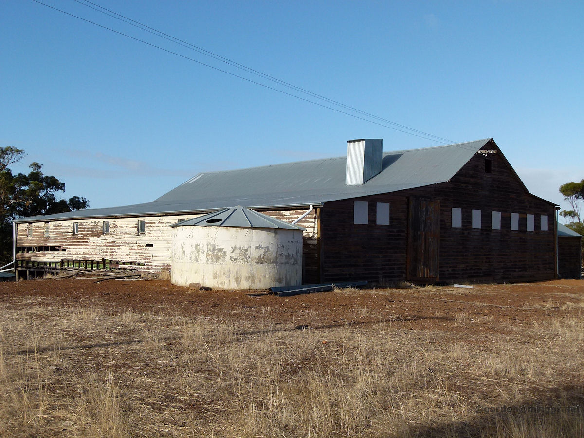 south of town, next to the Wagin turnoff, is this former shearing shed 